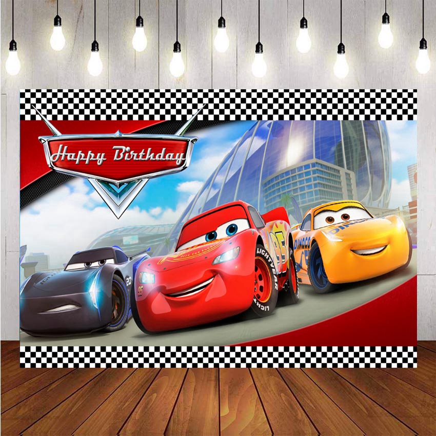 Cars Backdrop For Boys Birthday Backdrops Cool Racing Car Birthday Party  Decor Red Yellow Cars Background Photocall Custom Name Photo | Shopee  Philippines