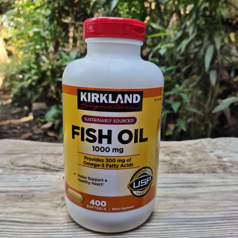 Original Kirkland Signature Fish Oil 1000mg 400 Softgels 08/2024 EXP