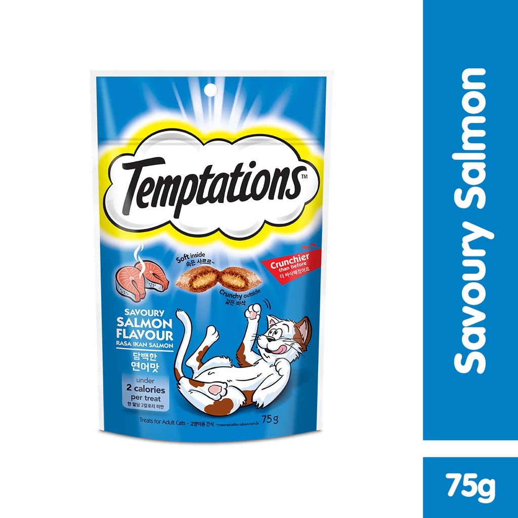 WHISKAS Cat Food Dry Hairball Control Chicken & Tuna 1.1Kg+TEMPTATIONS Cat treats Savory Salmon 75g #3