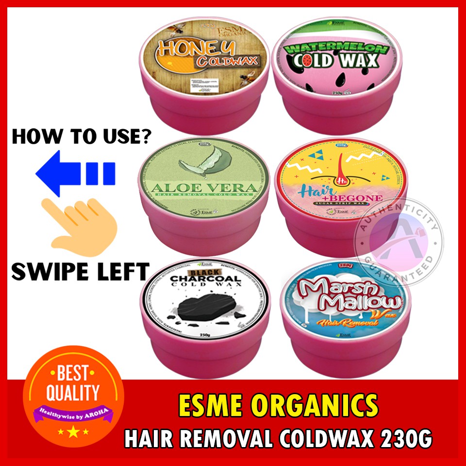 Esme Organics Cold Wax Hair Removal 250g (Swipe Left on How to Use) |  Shopee Philippines