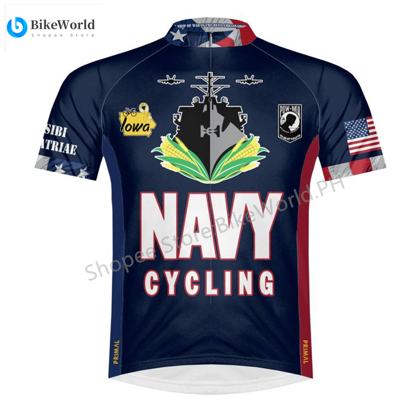 navy bike jersey