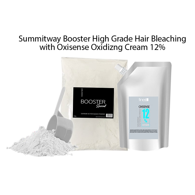 Summitway Hair Bleaching Powder 200g with Oxisense Oxidizing Cream 12