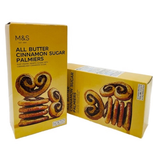 Marks and Spencer All Butter Cinnamon Sugar Palmiers Shopee Philippines