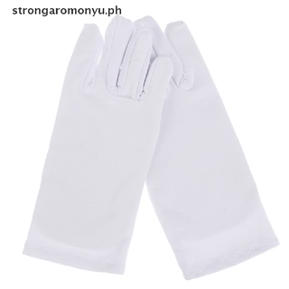 【strongaromonyu】 1 pair Cotton gloves Khan cloth Solid gloves rituals play white gloves
 【PH】 #5