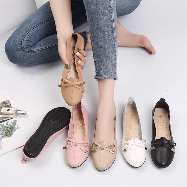 Women Lady Soft Comfort Doll Shoes Leeshoes 8823 Shopee