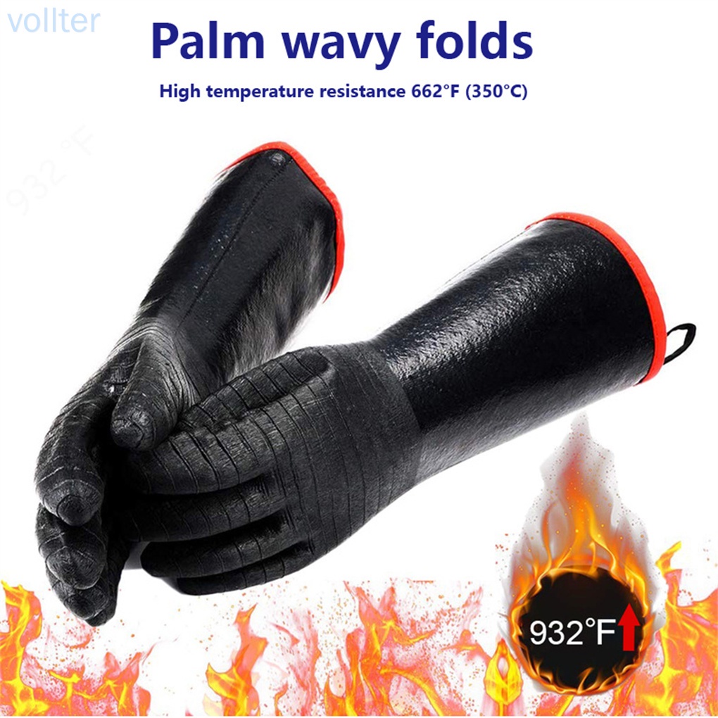 [Voll]1 Pair Neoprene Rubber Oven Mitts Chicken Meat Heat Resistant