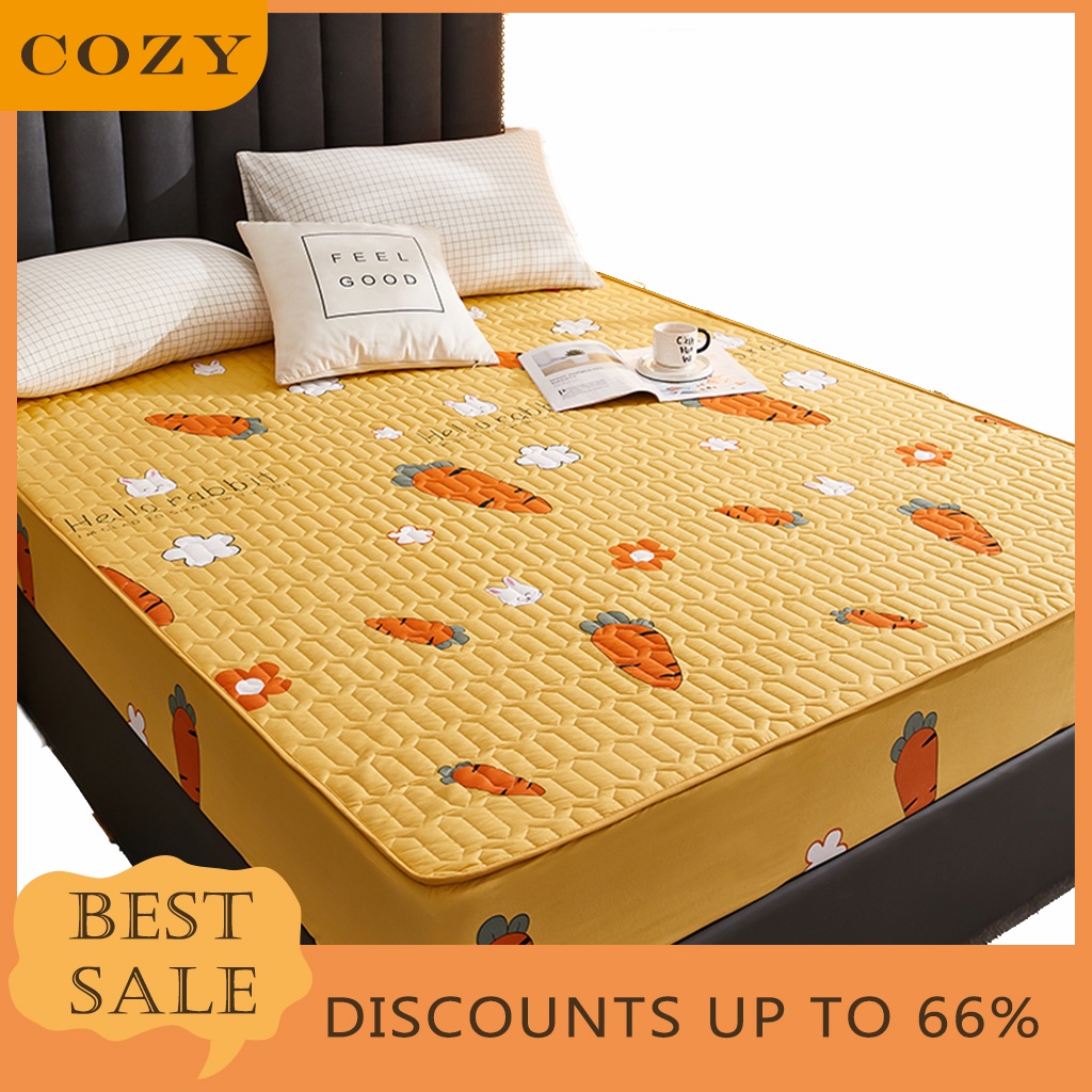Waterproof Fitted Bed Sheet Mattress Protector Cover Nonslip Mattress