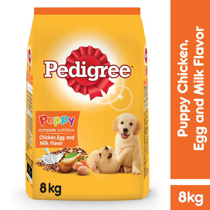Pedigree Puppy Chicken, Egg and Milk Dry Dog Food (8kg) Shopee