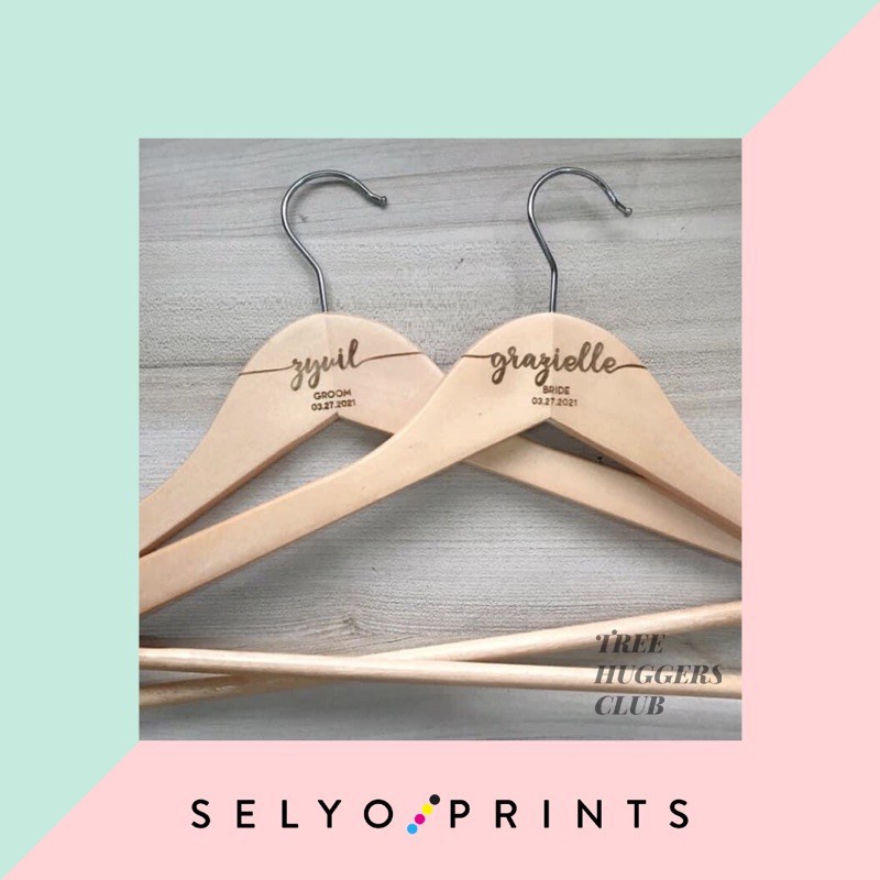 Personalized Wooden Hanger (Laser Engraved) Shopee Philippines