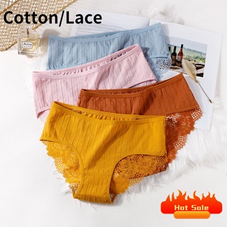 〖Fast Delivery〗Hot Sale Cotton Women Underwear Panties Lace Woman Panty  Solid Color Briefs for Lady seluar dalam wanita #1
