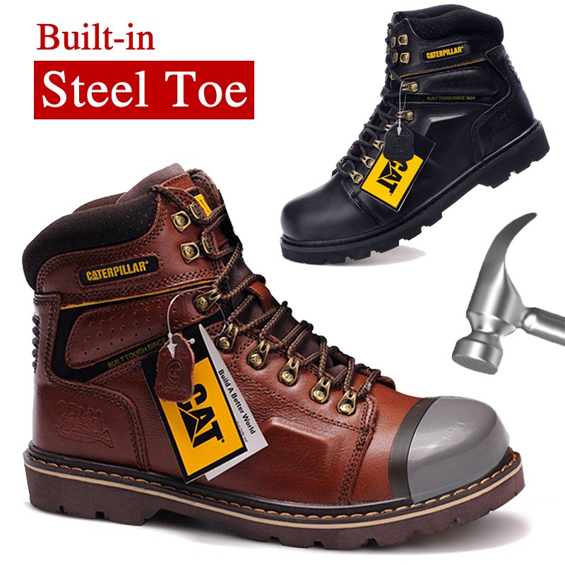 Caterpillar Safty Shoes Steel Toe Kasut kerja lelaki Men's Work Boots