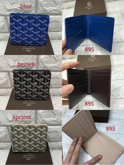 goyard mens wallet colors