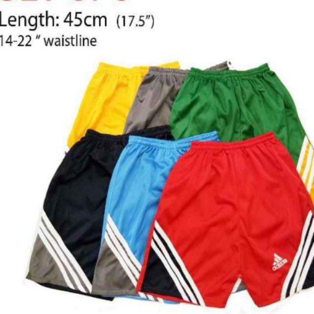 boys red adidas shorts