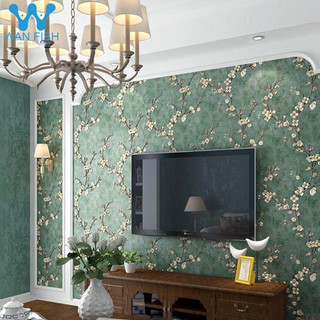 WANFISH 3D Flower Design Wallpaper Self-Adhesive Waterproof PVC Wall Sticker for Wall Decor