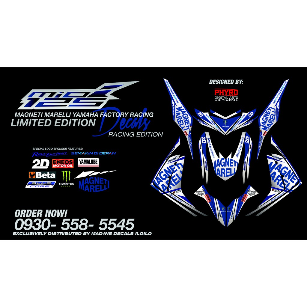 Yamaha Mio I 125 Whole Body Decals Racing Concept Shopee Philippines