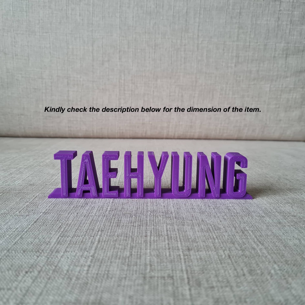 3d Printed Kpop Logo Decor Bts Name Taehyungv Shopee Philippines