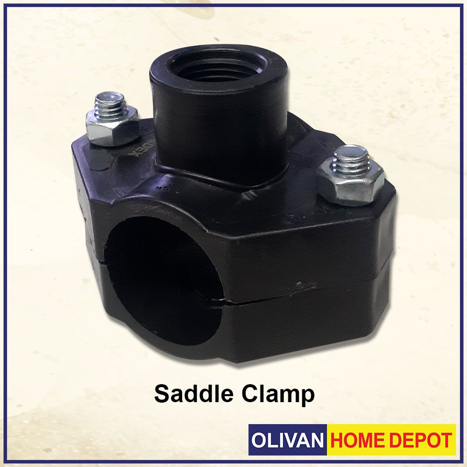 PVC Saddle Clamp with Oring Black 3/4x1/2, 1x1/2, 1x3/4, 2x1/2, 2x1