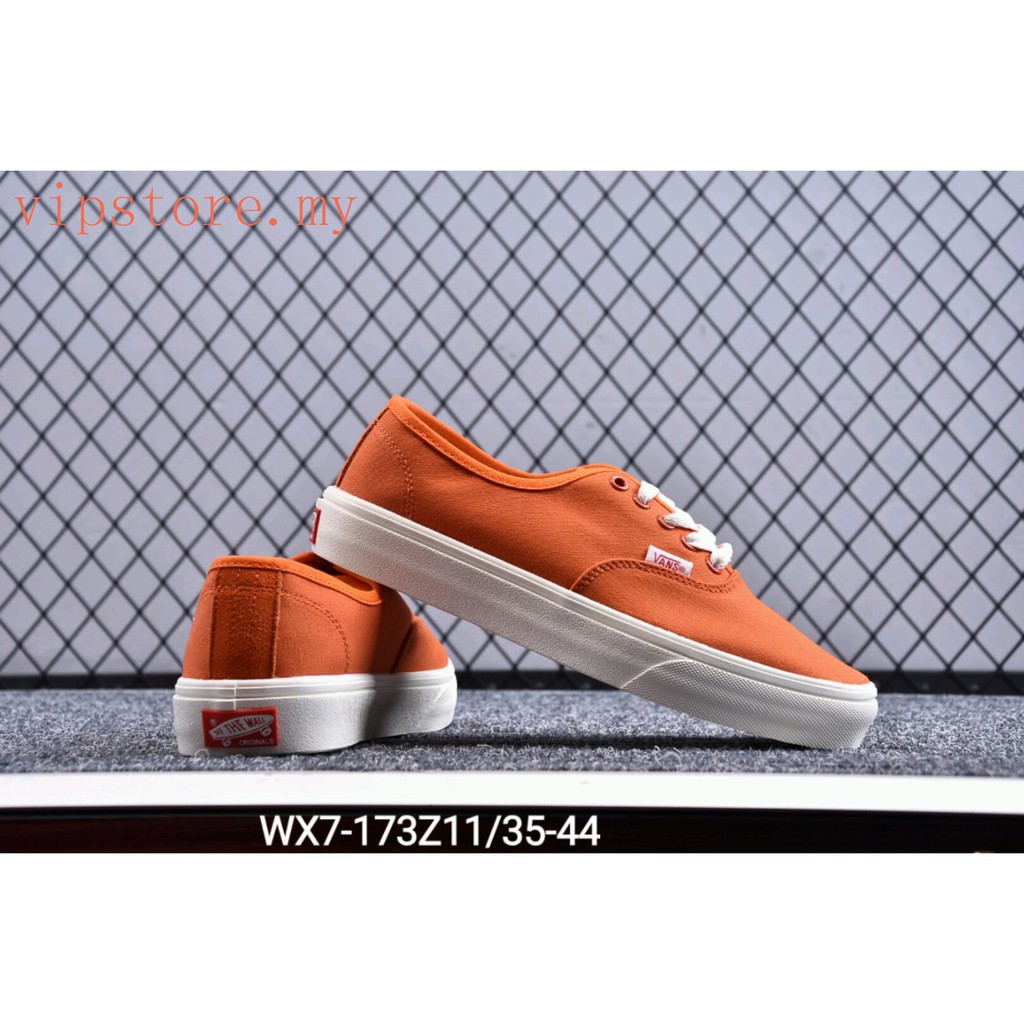 orange shoes vans