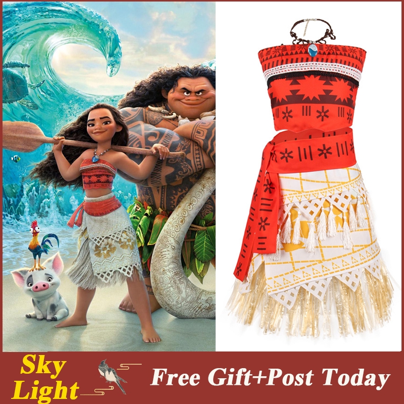 Princess Moana Costume For Kids Dress Cosplay Costume Children Halloween Costume Girls Party Dress Shopee Philippines