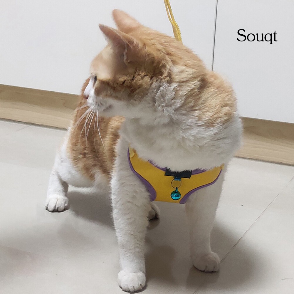 SQ Adjustable Dog Cat Kitten Harness Puppy Vest Leash Chest Strap Set Pet Supplies #5