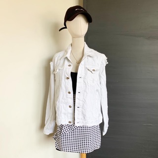 white denim jacket size 16