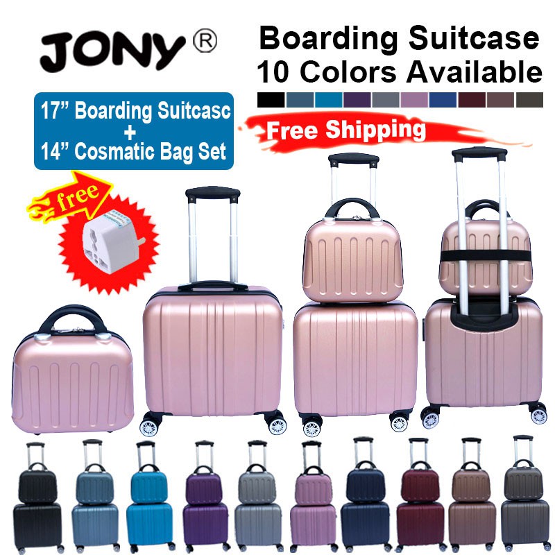 carry on luggage and handbag