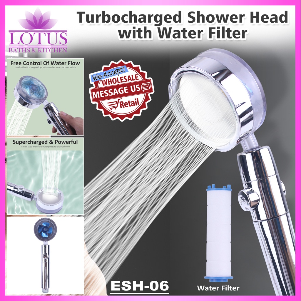 Lotus Bath ESH06 Handheld Turbocharged Pressure Propeller Shower Turbo