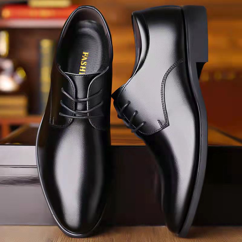 Men's Leather Shoes Formal Business British Style Casual Leather Shoes