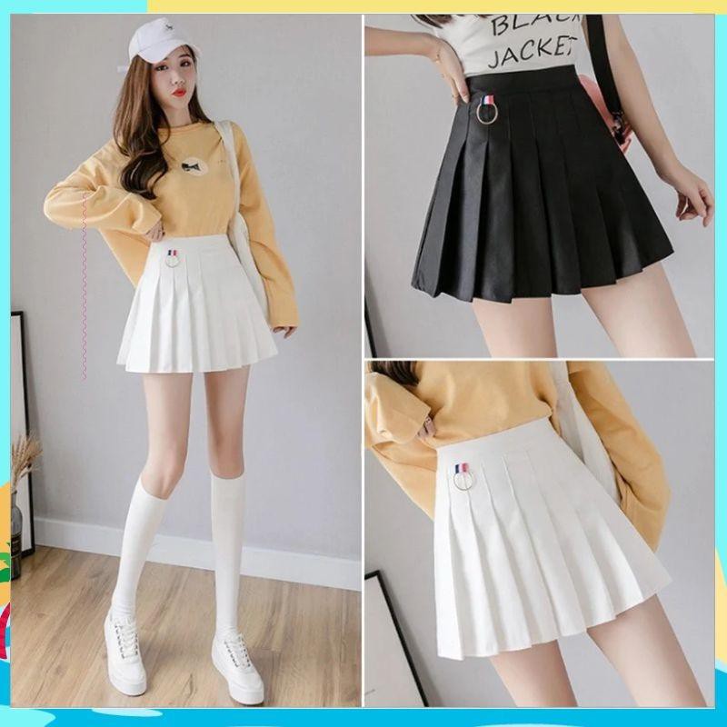 high waisted short skirt outfits