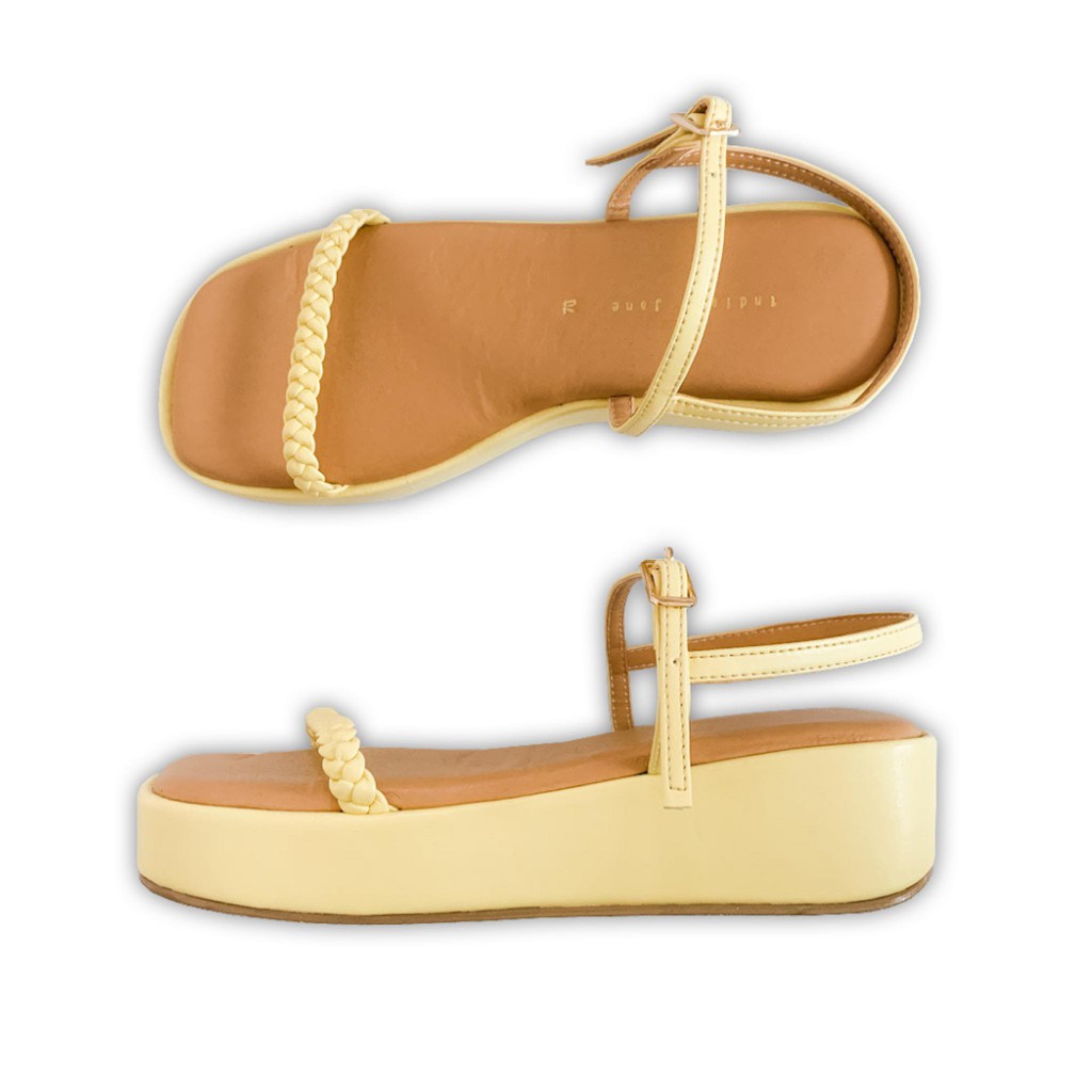 platform yellow sandals