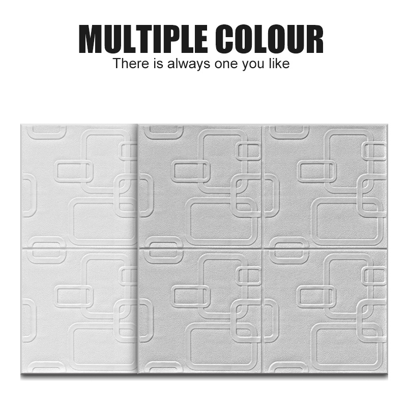 3D Foam Wallpaper 70X70cm Waterproof Wall Sticker Self adhesive