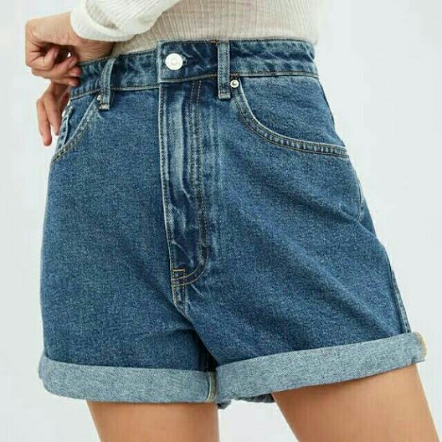 mom shorts zara