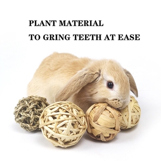 Hamster Toys Rabbit Toys Guinea Pig Toys Rabbit Chew Toy Molar Grass Ball Molar Toy Knitting Ball Chewing Toys For Rabbit