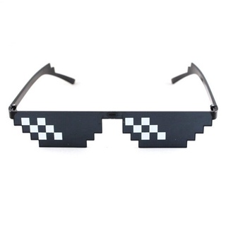 2022IceRose Thug Life Glasses Deal With It Meme Thug Life MLG Shades Frameless Pixel Unisex Eyeglass #6