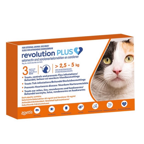 Revolution PLUS CAT ORANGE CAT Lice Medicine per TUBE CAT Lice