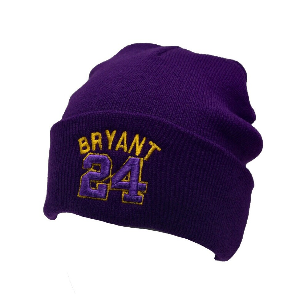 Cuff Kobe Bryant Beanie cap hat Legend mamba 24 Dad Solid 8-24 