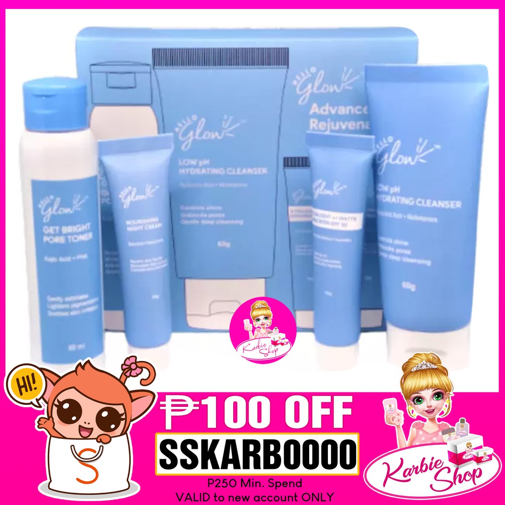 ORIG HELLO GLOW ADVANCED REJUVENATING SET (BLUE) Shopee Philippines