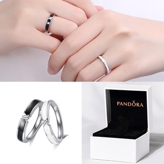 Pandora Couple Ring Promise Ring 925 Silver Wedding Engagement Ring For Girl Friends BoyFriends Valentine's Day Gifts