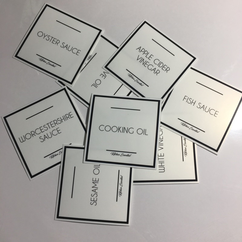 Waterproof Condiment Bottle Labels Sticker Shopee Philippines
