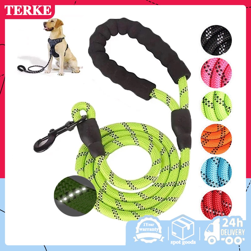 TERKE Nylon Pet Leashes Soft night reflective Dogs Chain Round Rope Medium Big Pets Outdoor Running #1