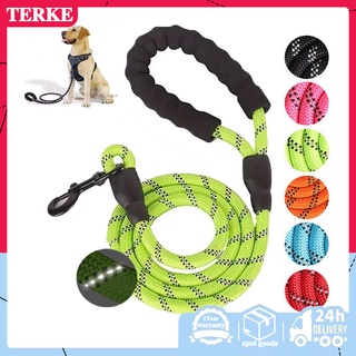 TERKE Nylon Pet Leashes Soft night reflective Dogs Chain Round Rope Medium Big Pets Outdoor Running #1