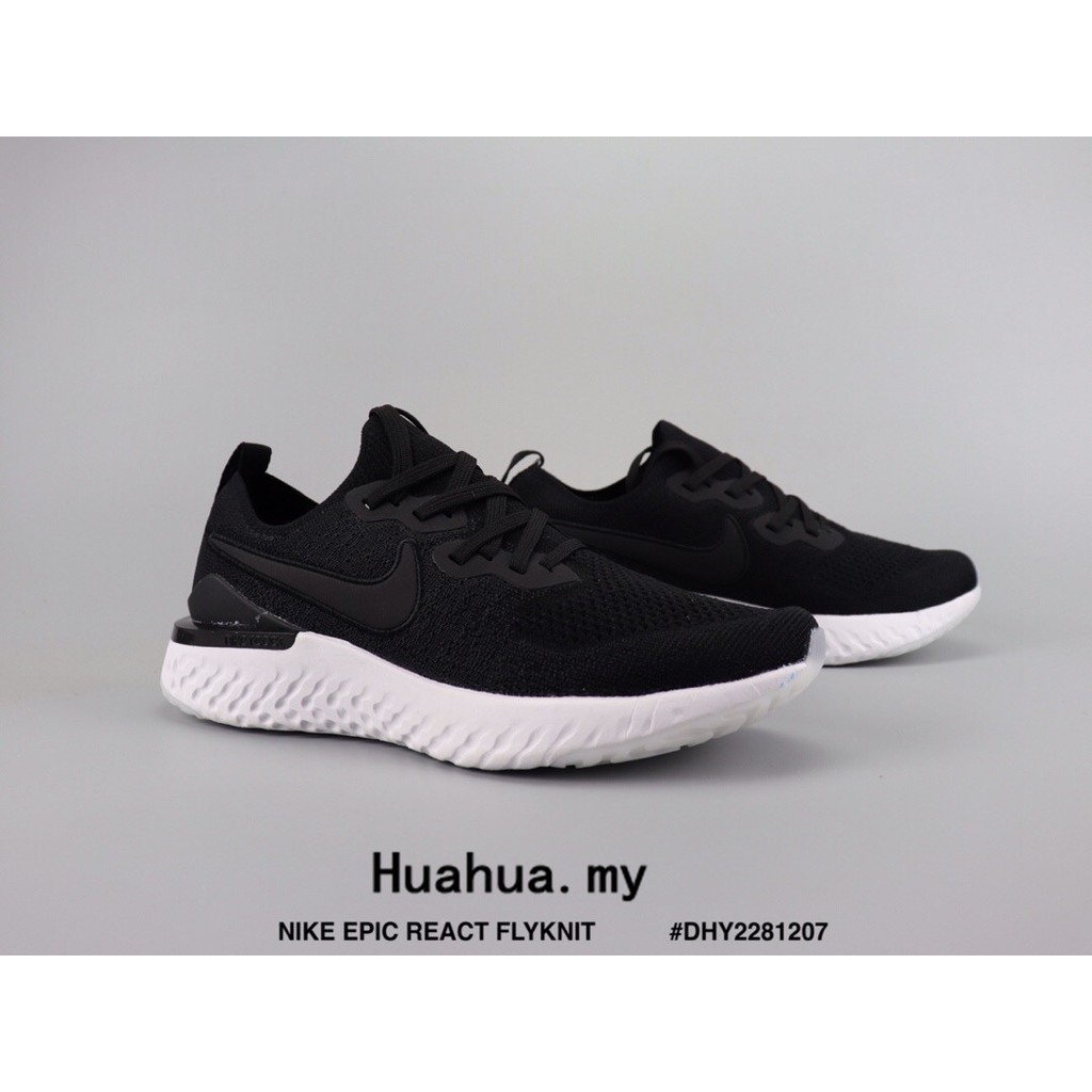 nike epic react flyknit black