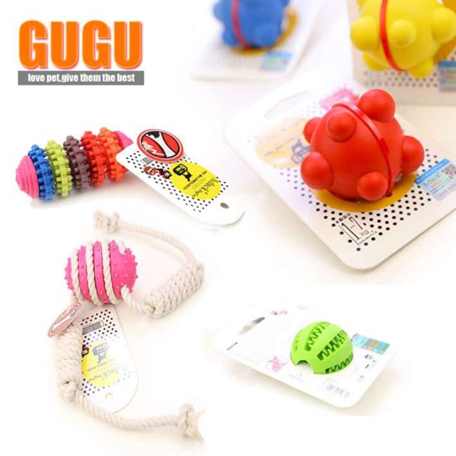 GUGUpet dog dental chew natural rubber toy