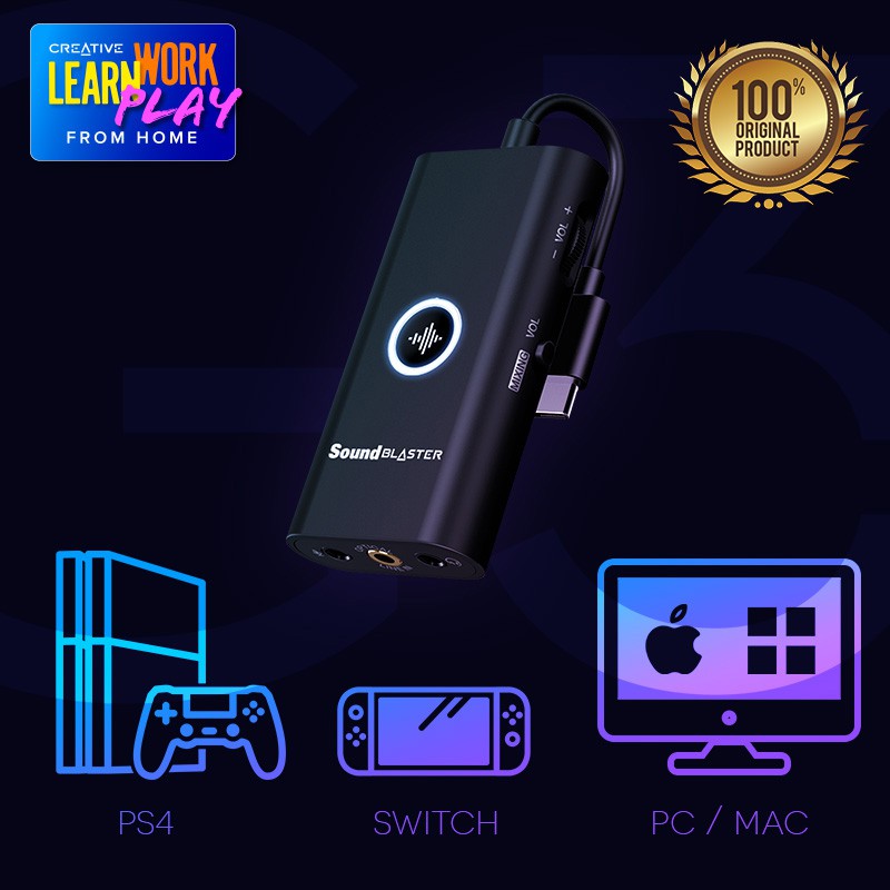 Creative Sound Blaster G3 Portable Gaming Amp Dac For Ps5 Ps4 Nintendo Switch And Pc Shopee Philippines