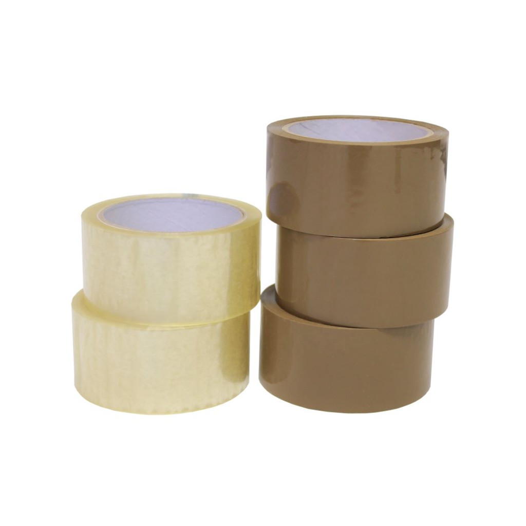 3 pcs packing packaging tape 48mm 2"x100m (brown / clear) Shopee