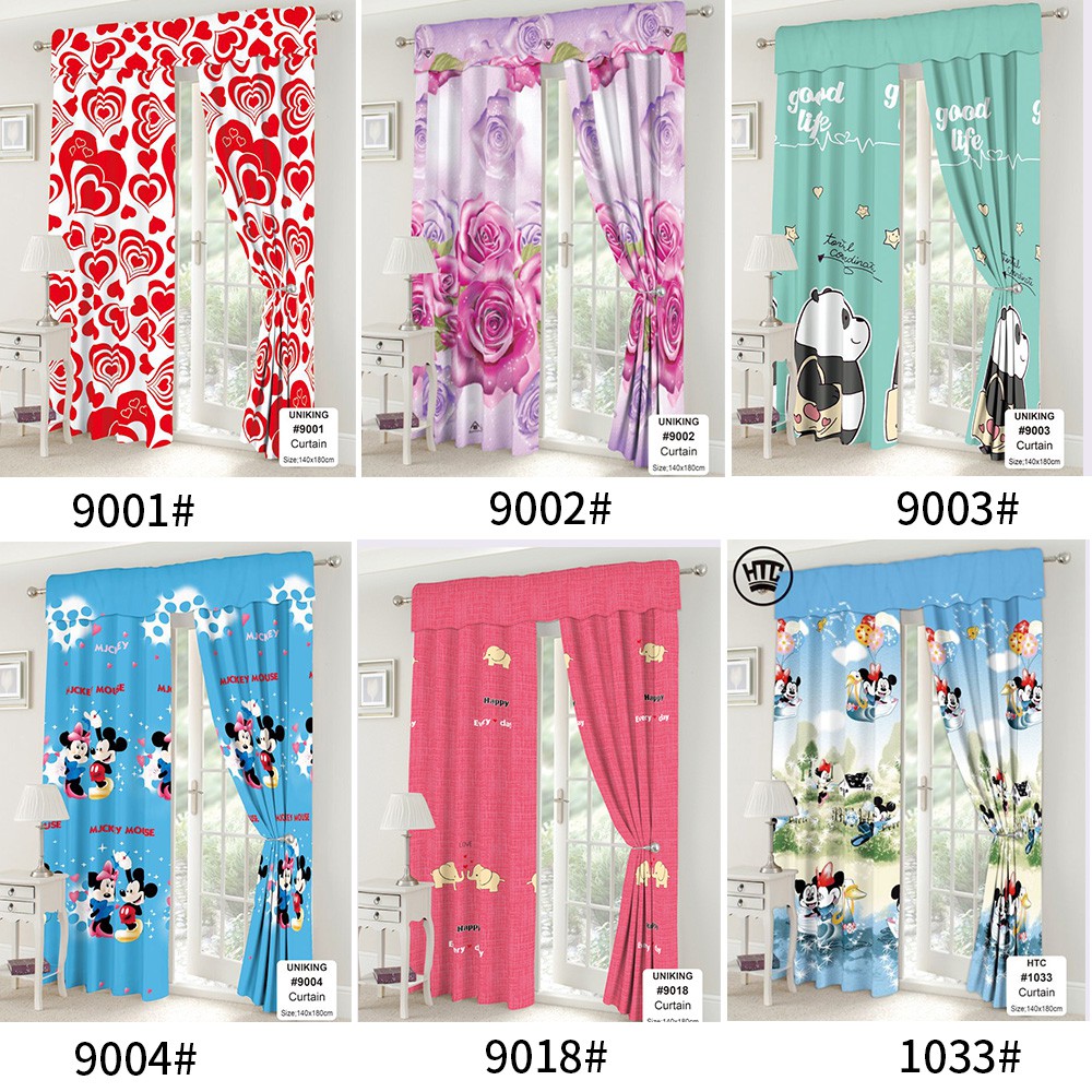 New Black And White Personalized Curtains Sale For Loopless Curtain Fashion Home No Ring 1psc Shopee Philippines