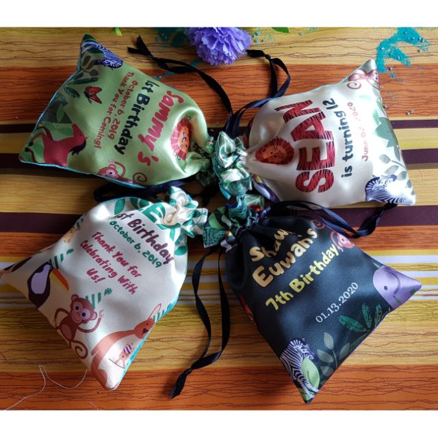 Custom Safari Drawstring Loot Bags or Giveaways for Any Event Made to