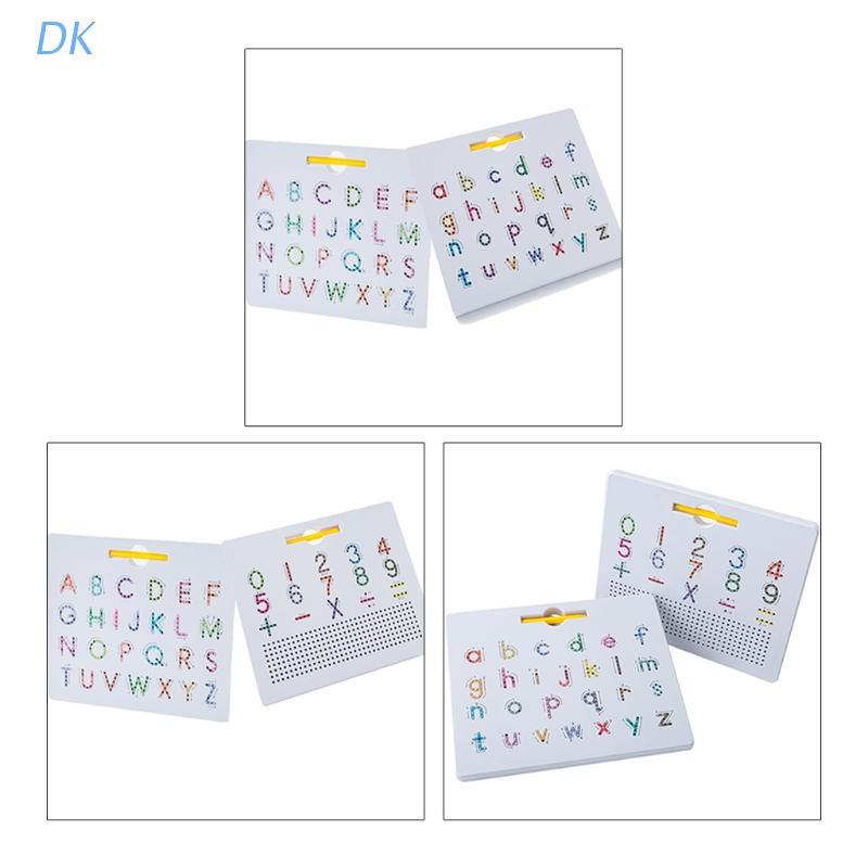 DK Magnetic Letters Board, 2 in 1 Alphabet ABC Uppercase Letter Tracing ...