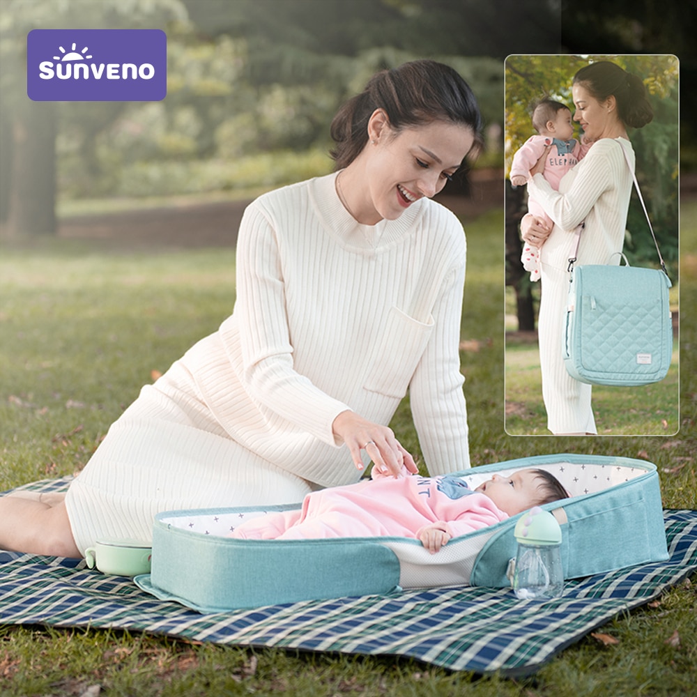 Sunveno 2in1 Baby Travel Bag Bed Foldable Bed Nest Baby Bed for Newborn