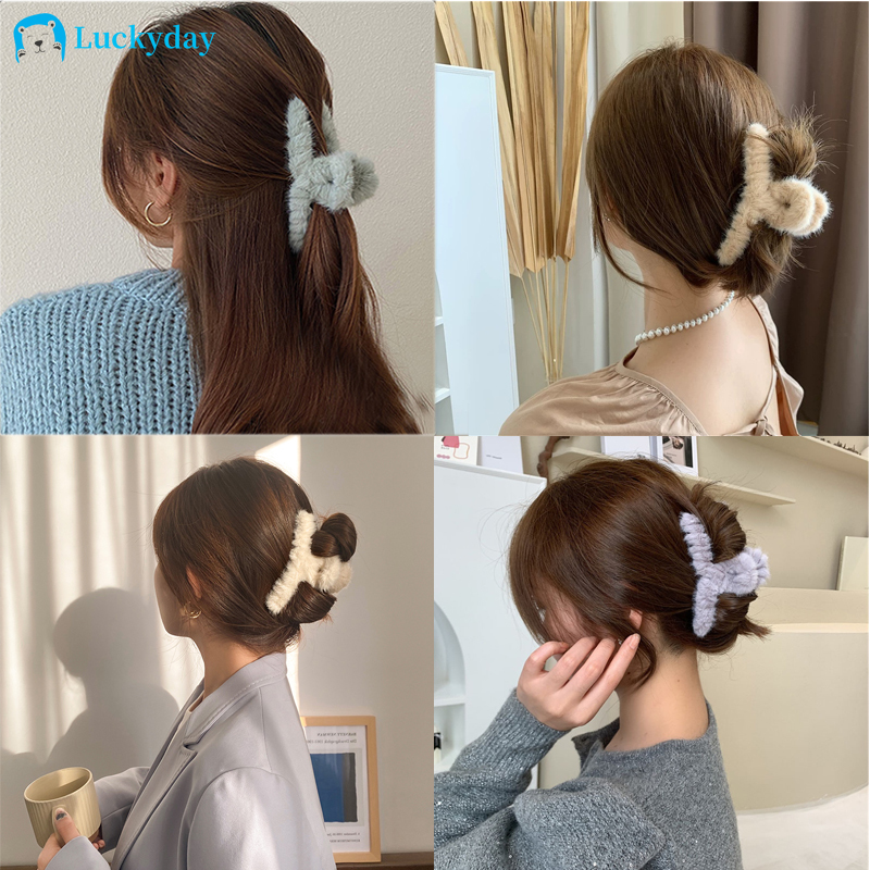 Korean Elegant Plush Claws Clips Simple Temperament Shark Clip Hairclip  Women Jewelry Hair Accessories Gift | Shopee Philippines